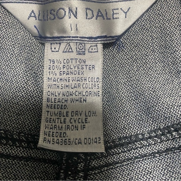 Allison Daley Women's Denim Jeans Black Plus Size 22WS Elastic Waist Both Sides - Picture 9 of 13